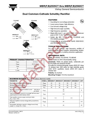 MBRB2535CT-E3/45 datasheet  